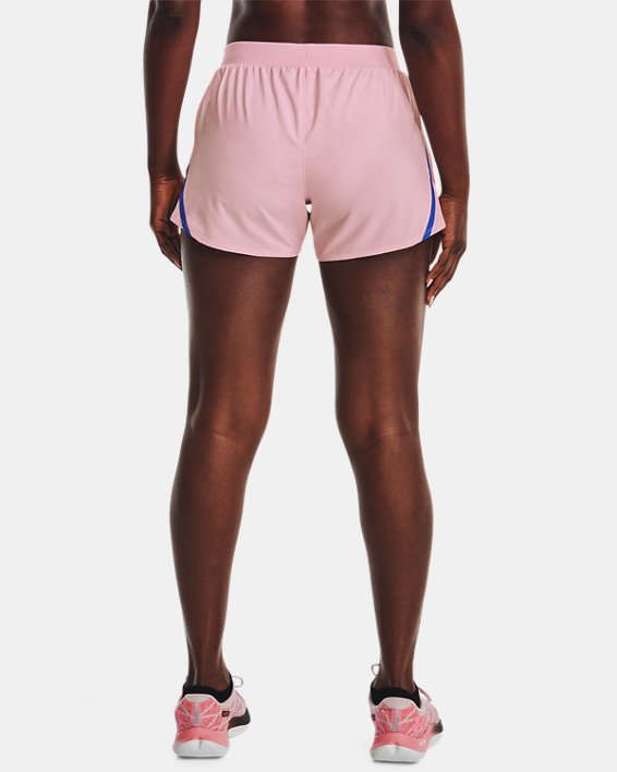 Damen UA Fly-By 2.0 Shorts, Pink, pdpMainDesktop image number 1